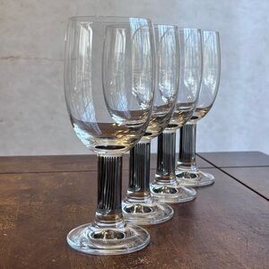 Thomas COLONNA GRAPHIC Water Goblets Set of 4 READ FLAWS